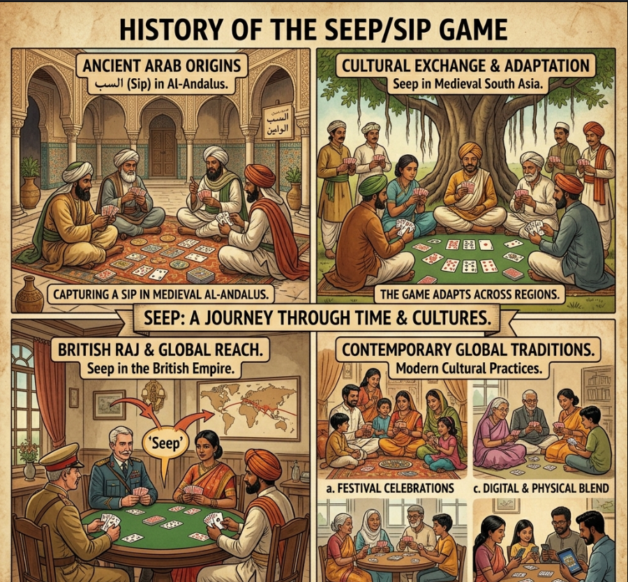 Seep Card Game Glossary — Dictionary of Terms (Ghar, Kacha, Seep) - Guide visual